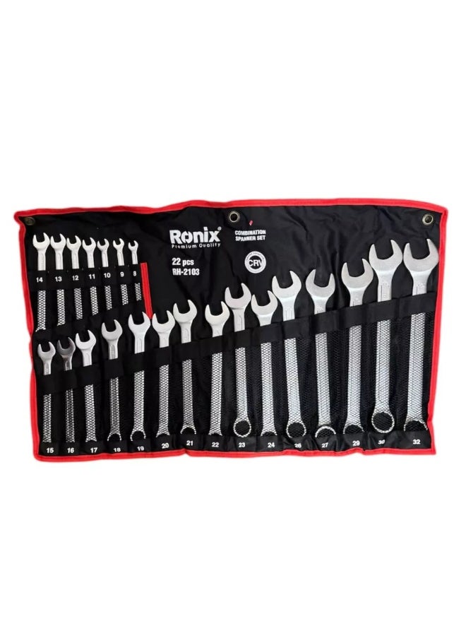 RONIX Combination Spanner Set( 22 Pcs) # RH-2103 - Image 1